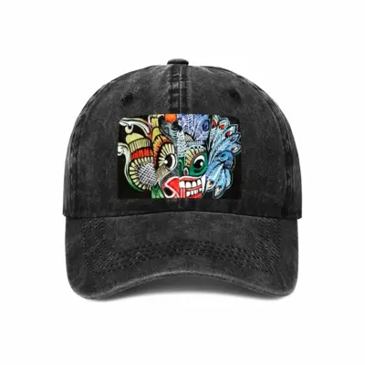 Two-Faced Demon Baseball Cap (Denim Fabric)