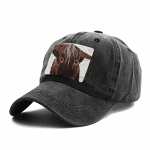 Bull - Red Bull Taurus Animals Buffalo Wild Baseball Cap (Denim Fabric)