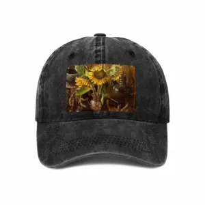 My Sunflowers Baseball Cap (Denim Fabric)