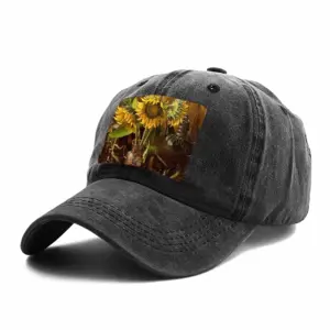 My Sunflowers Baseball Cap (Denim Fabric)