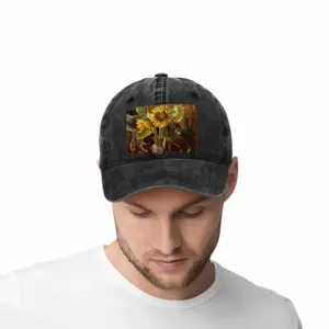 My Sunflowers Baseball Cap (Denim Fabric)