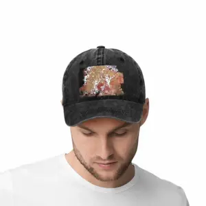 Hydrangea Gold Baseball Cap (Denim Fabric)