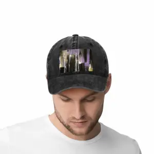 Stalagmites Baseball Cap (Denim Fabric)