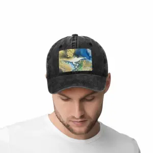 Planet Earth Baseball Cap (Denim Fabric)