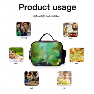 Green 3 Portable Leather Lunch Bag