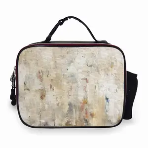 Shades Of White Portable Leather Lunch Bag