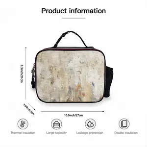 Shades Of White Portable Leather Lunch Bag