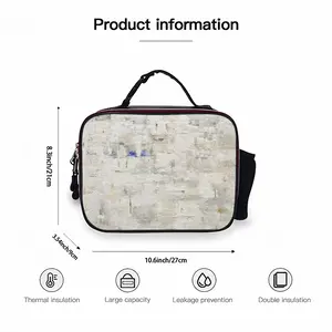 White Medina Portable Leather Lunch Bag