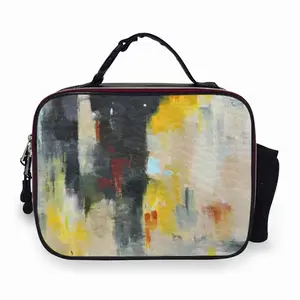 Yellow Reflect Portable Leather Lunch Bag