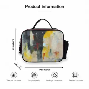 Yellow Reflect Portable Leather Lunch Bag