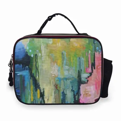 Weeping Willow Portable Leather Lunch Bag