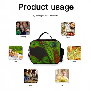 Cellular Universe A Portable Leather Lunch Bag