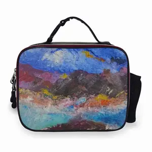 Mixing Skies Portable Leather Lunch Bag