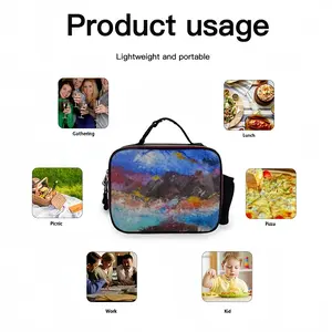 Mixing Skies Portable Leather Lunch Bag