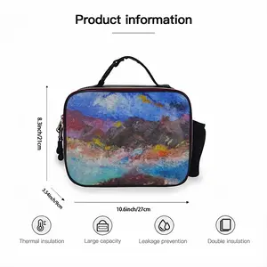 Mixing Skies Portable Leather Lunch Bag