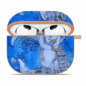 Drawing Ink - Blue Diva Airpods 3 Case (Hard Shell, Rose Gold)