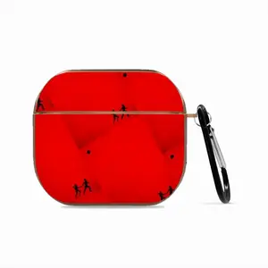 Deep Red (Decomposition) Airpods 3 Case (Hard Shell, Rose Gold)