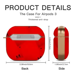 Deep Red (Decomposition) Airpods 3 Case (Hard Shell, Rose Gold)