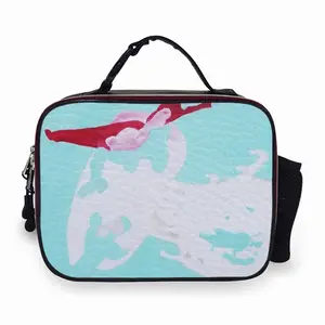 Summer Doodle Portable Leather Lunch Bag