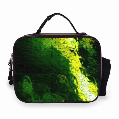 Bigin Green Portable Leather Lunch Bag