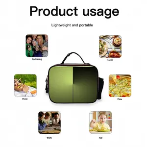 Icon_Green Portable Leather Lunch Bag