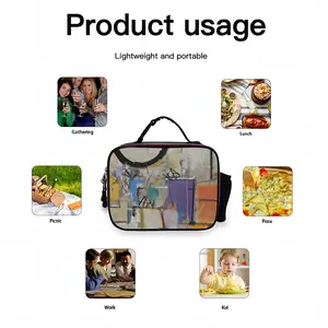 White Asparagus Portable Leather Lunch Bag