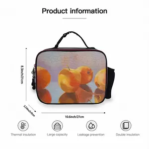 An Apples Portable Leather Lunch Bag