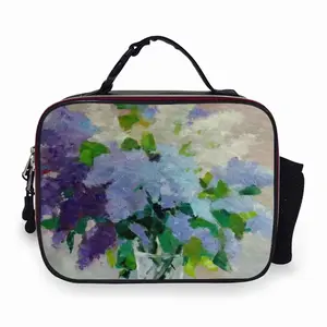 Lilac Portable Leather Lunch Bag