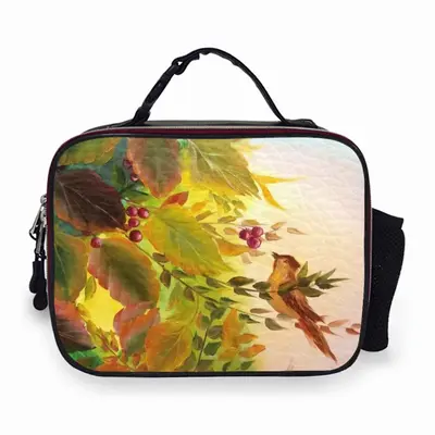 The Bird On The Brunch Portable Leather Lunch Bag