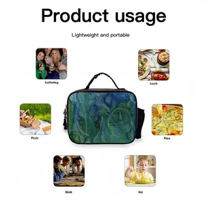 Emerald Code Portable Leather Lunch Bag