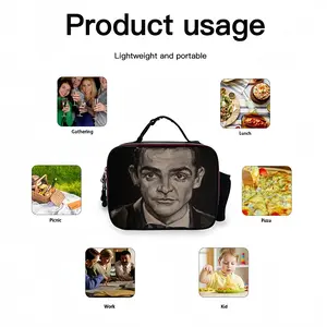 Sean Con Portable Leather Lunch Bag