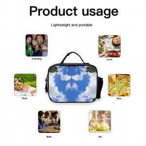 Head In The Clouds Portable Leather Lunch Bag