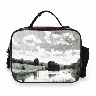 By The River Portable Leather Lunch Bag