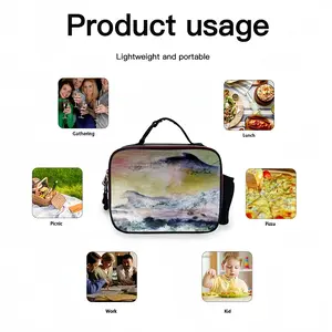 You Are Here Portable Leather Lunch Bag