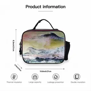 You Are Here Portable Leather Lunch Bag