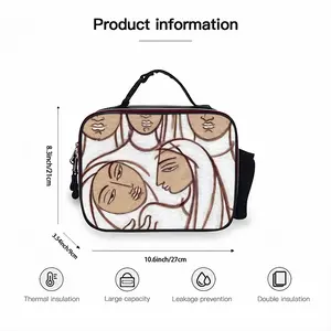 Solemn Faces Portable Leather Lunch Bag