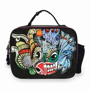 Two-Faced Demon Portable Leather Lunch Bag