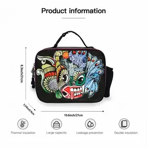 Two-Faced Demon Portable Leather Lunch Bag