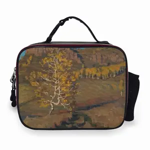 Golden Birch Portable Leather Lunch Bag