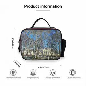 Sunny Day In Yaroslavl Portable Leather Lunch Bag