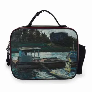 At The Pier Portable Leather Lunch Bag