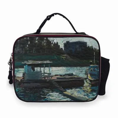 At The Pier Portable Leather Lunch Bag