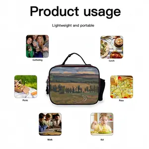 Autumn Fields Portable Leather Lunch Bag