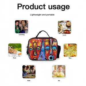 King And Queen Portable Leather Lunch Bag