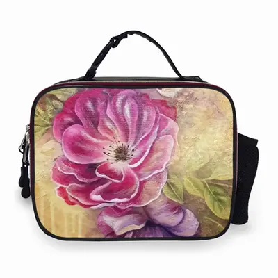 Smell Of Rose Portable Leather Lunch Bag