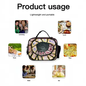 Web Eye Portable Leather Lunch Bag