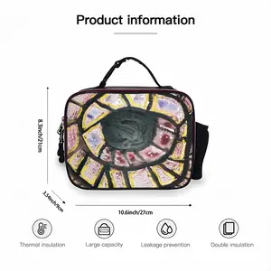 Web Eye Portable Leather Lunch Bag