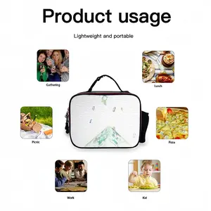 Structural Cracks Portable Leather Lunch Bag