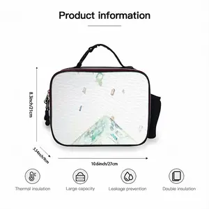 Structural Cracks Portable Leather Lunch Bag