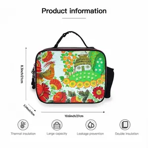 Blooming Eden Portable Leather Lunch Bag